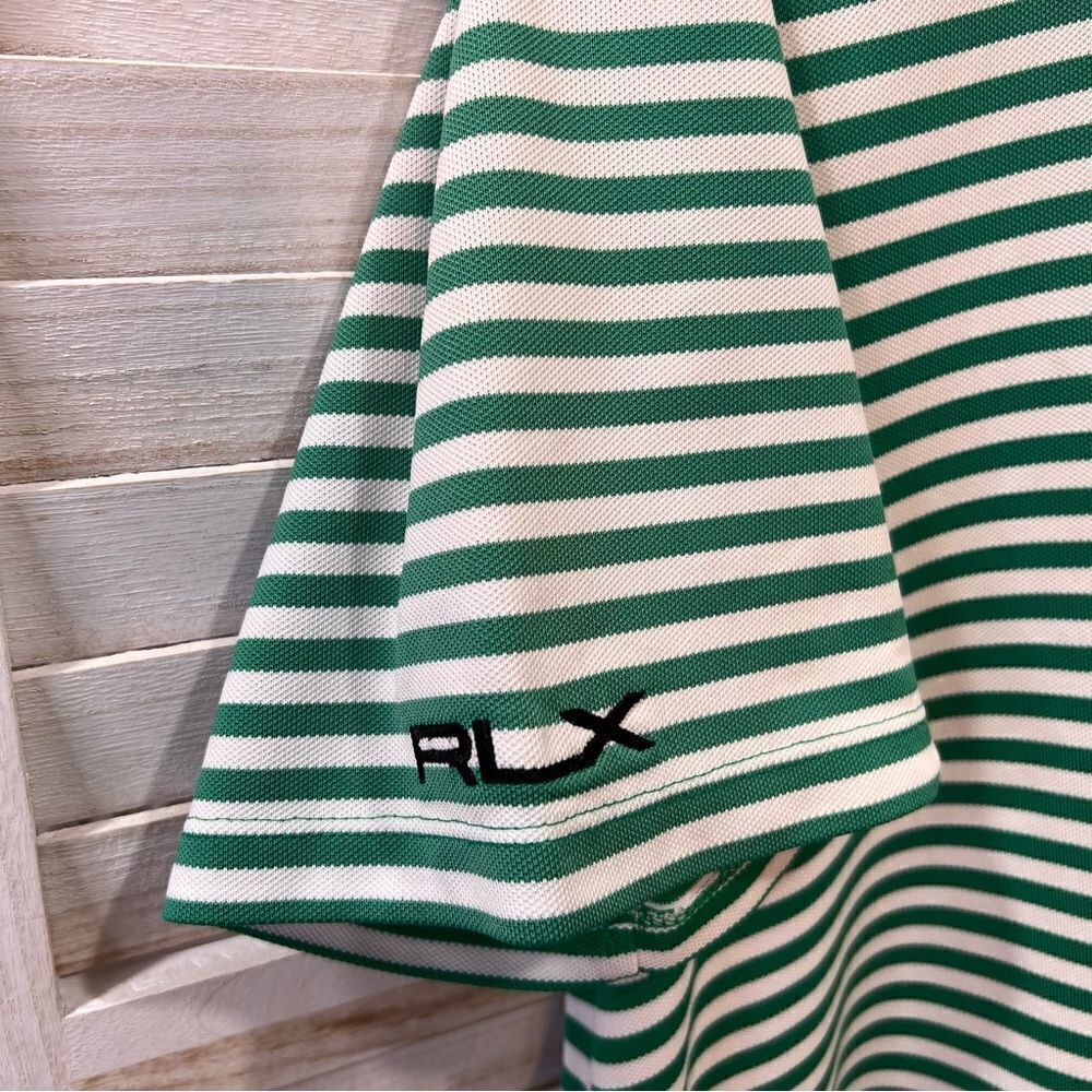 3/$25 RLX Ralph Lauren Striped Performance Golf Polo L - Picture 2 of 8